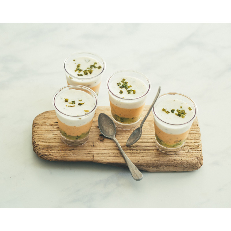 Verrines saumon fromage frais ciboulette 160g  Prix Malin
