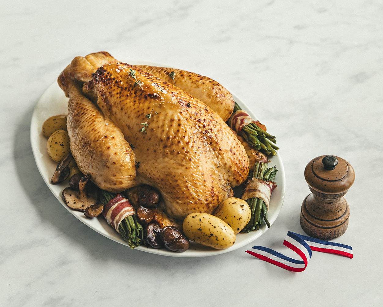 Poulet roti fermier